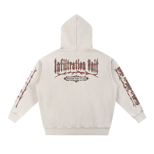 Snow Wash Fleece Oversize Hoodie
